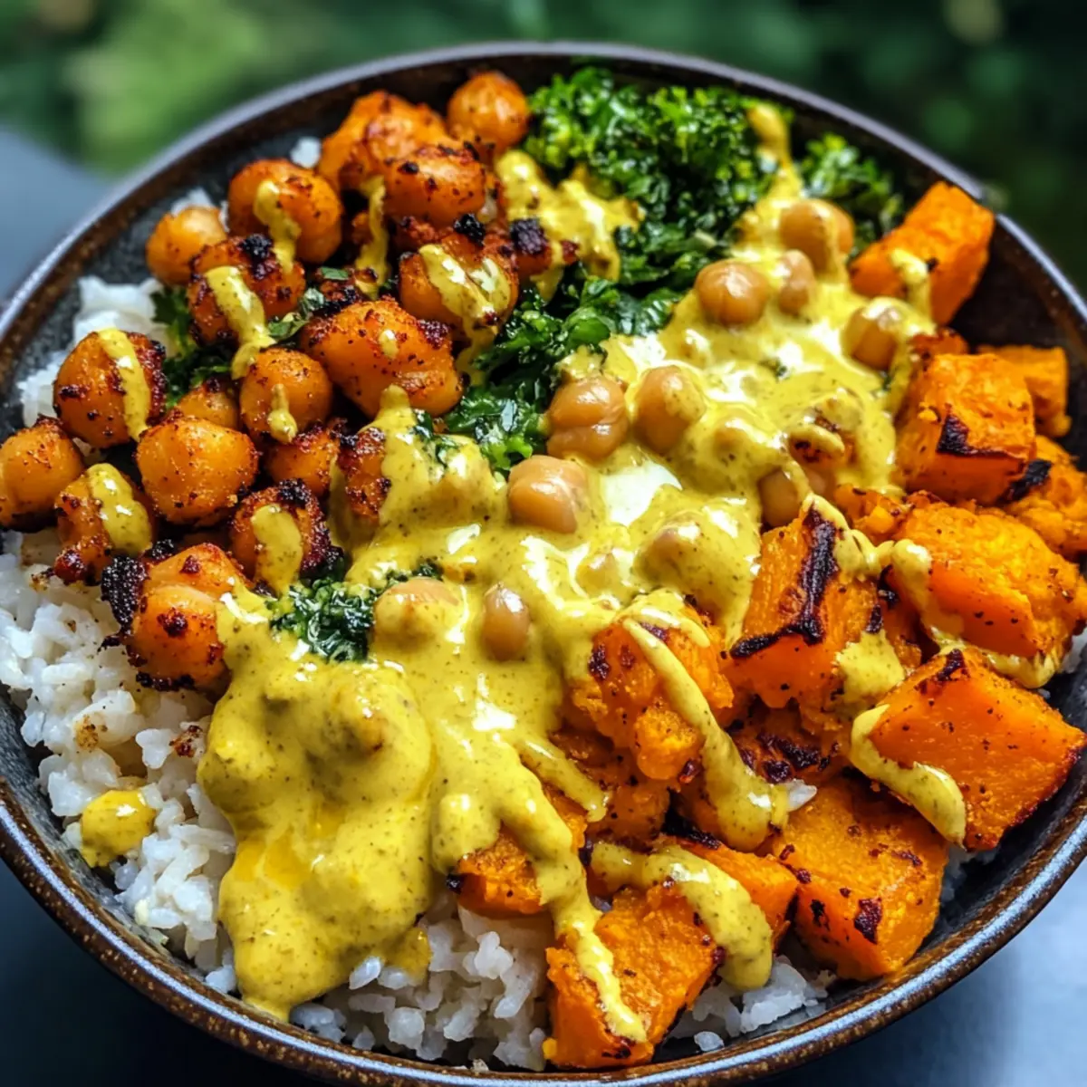 Vegan Rice Bowls with Sunshine Sauce for a Flavorful Feast