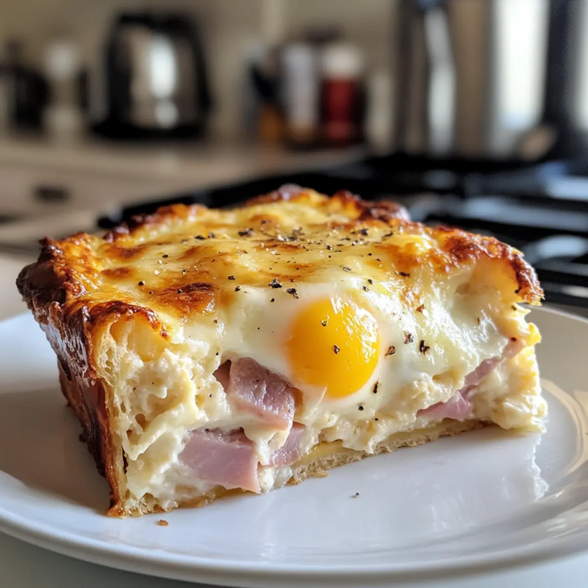 Mouthwatering Croque Madame Breakfast Casserole for Brunch Bliss