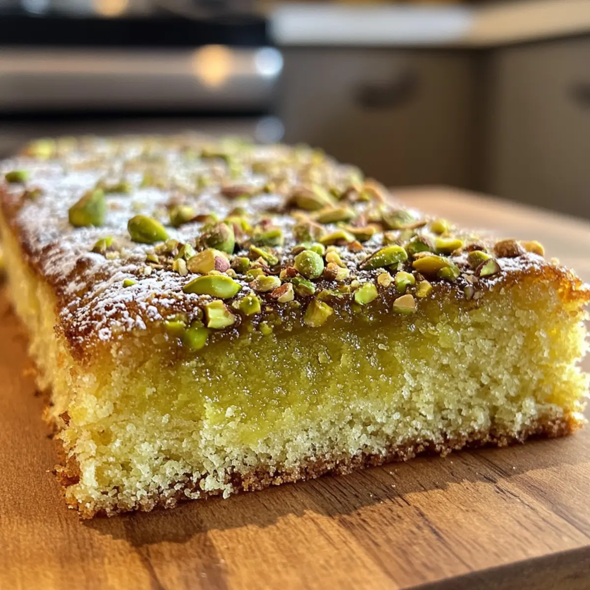 Indulge in Buttery Pistachio Gooey Butter Cake Bliss