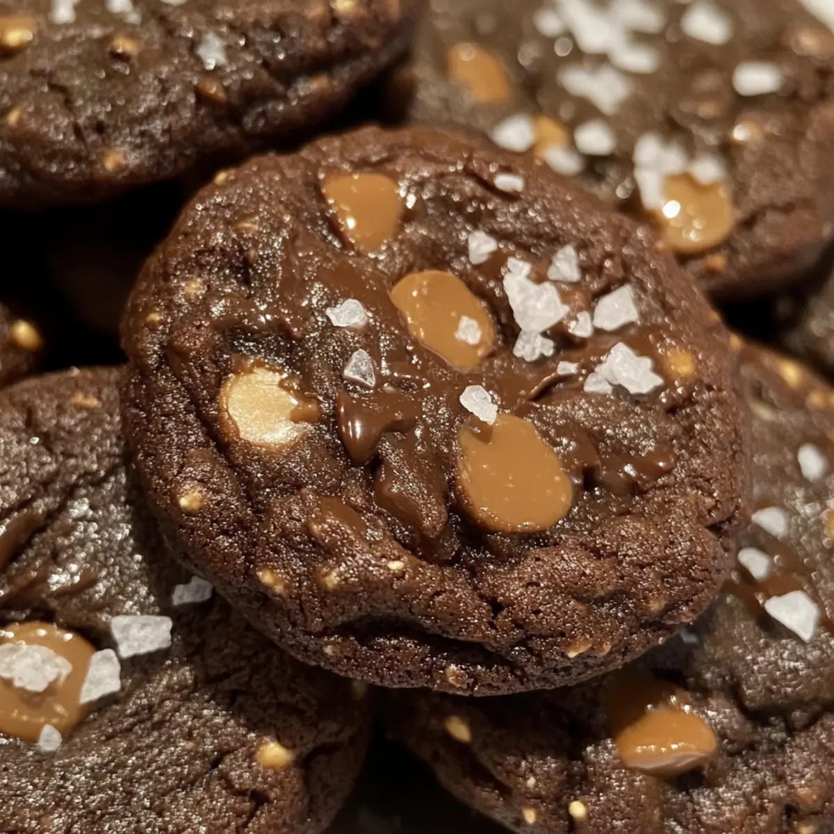 Double Chocolate Salted Caramel Cookies That Melt in Your Mouth