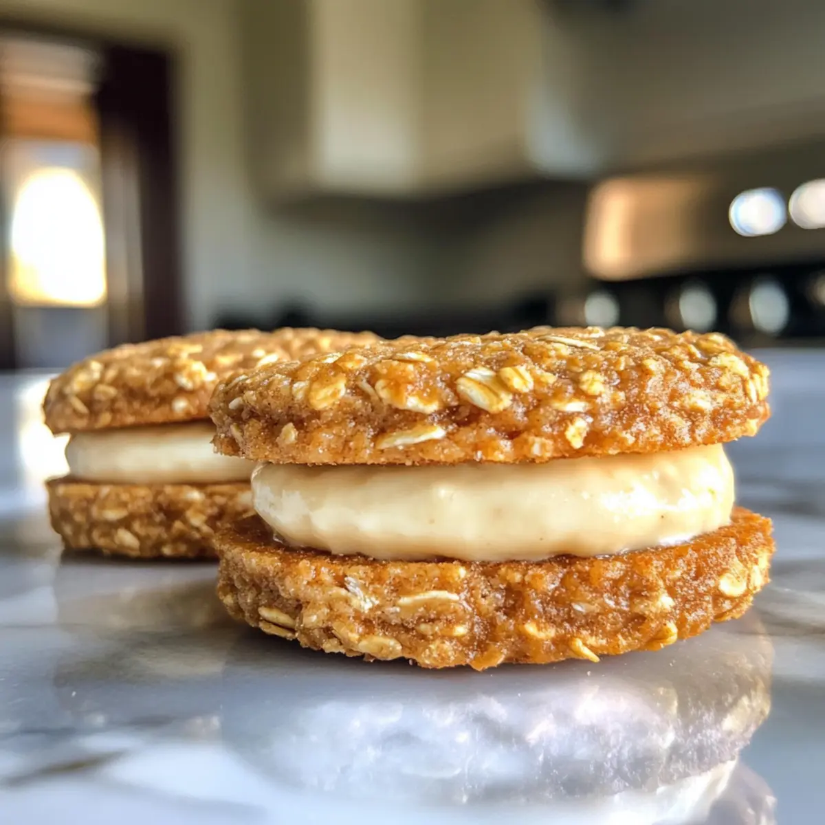 Golden Oat Masala Chai Custard Sandwich Cookies Delight