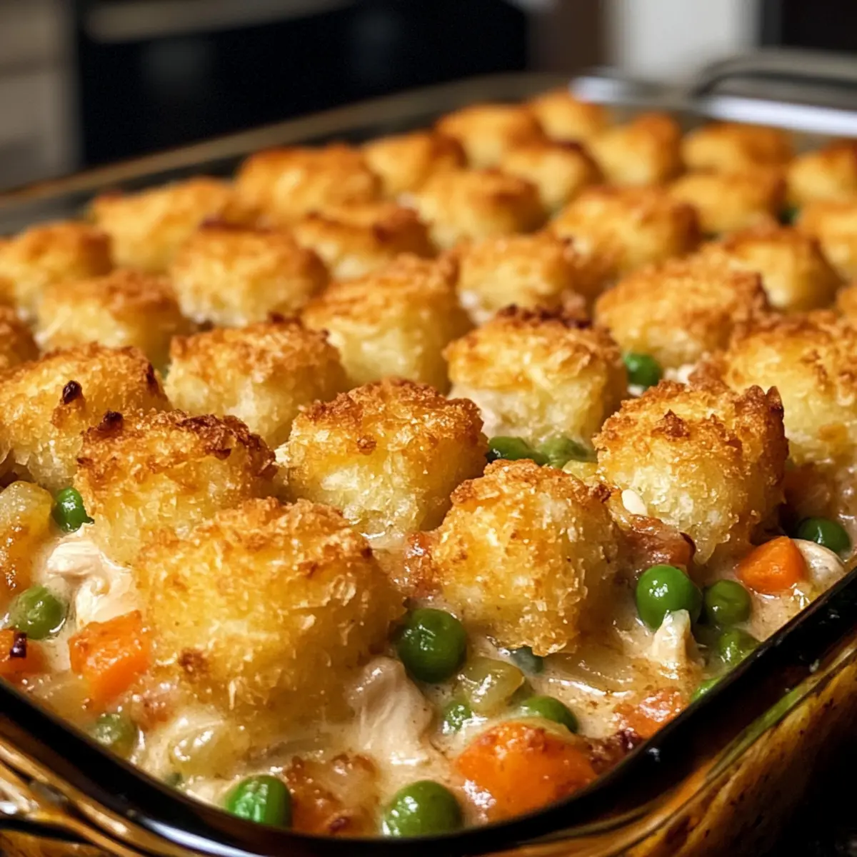 Comforting Chicken Pot Pie Tater Tot Casserole for Cozy Nights