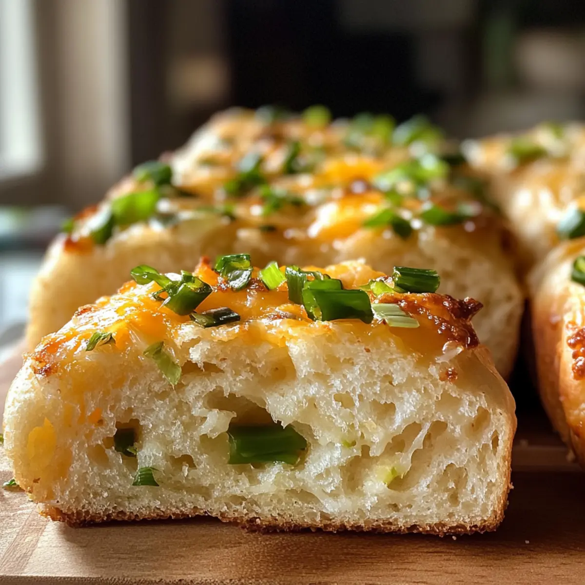 Cheddar Scallion English Muffin Bread for Your Breakfast Bliss