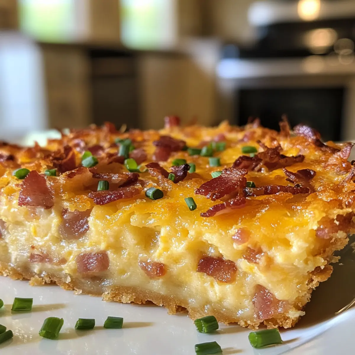 Mouthwatering Hash Brown Crust Bacon and Cheddar Quiche Magic