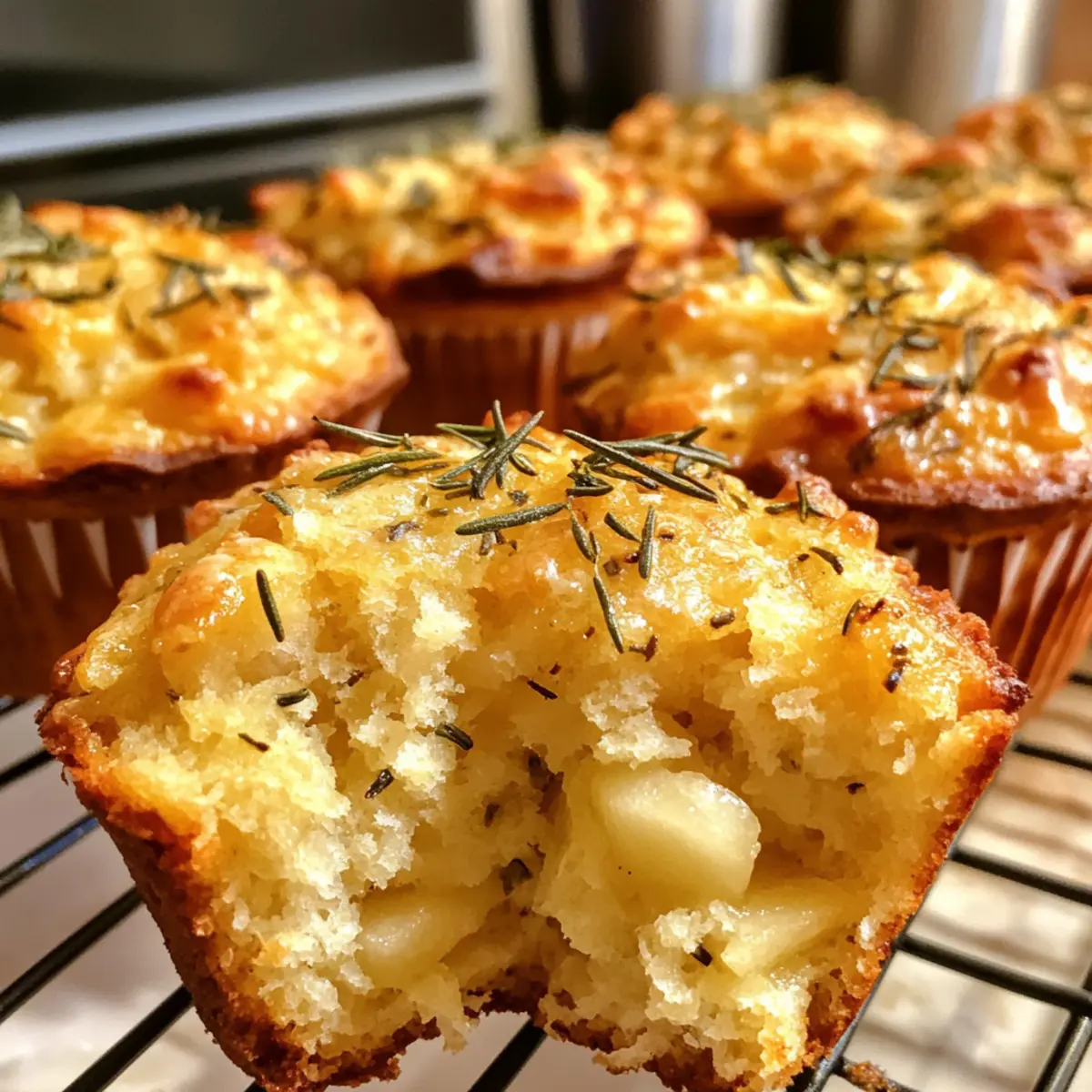 Savory Apple Cheddar Muffins with Rosemary for Cozy Mornings