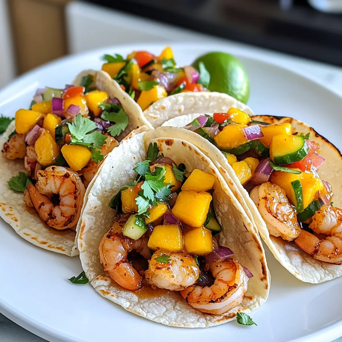 Honey Chipotle Shrimp Tacos with Mango Salsa: A Summer Delight