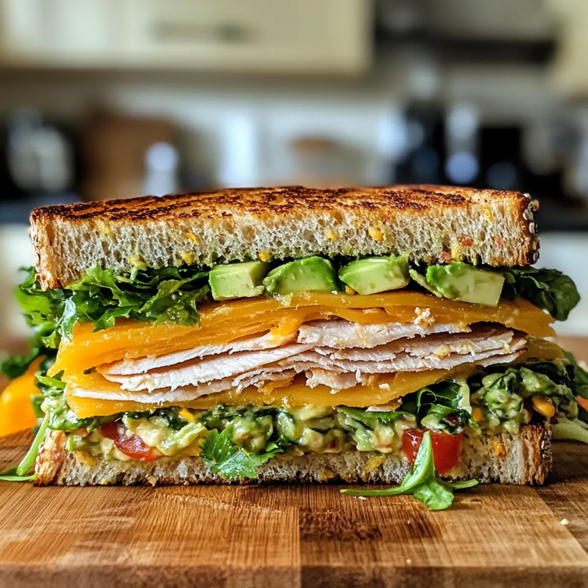 Light and Creamy Turkey Avocado Grinder Sandwich Perfection