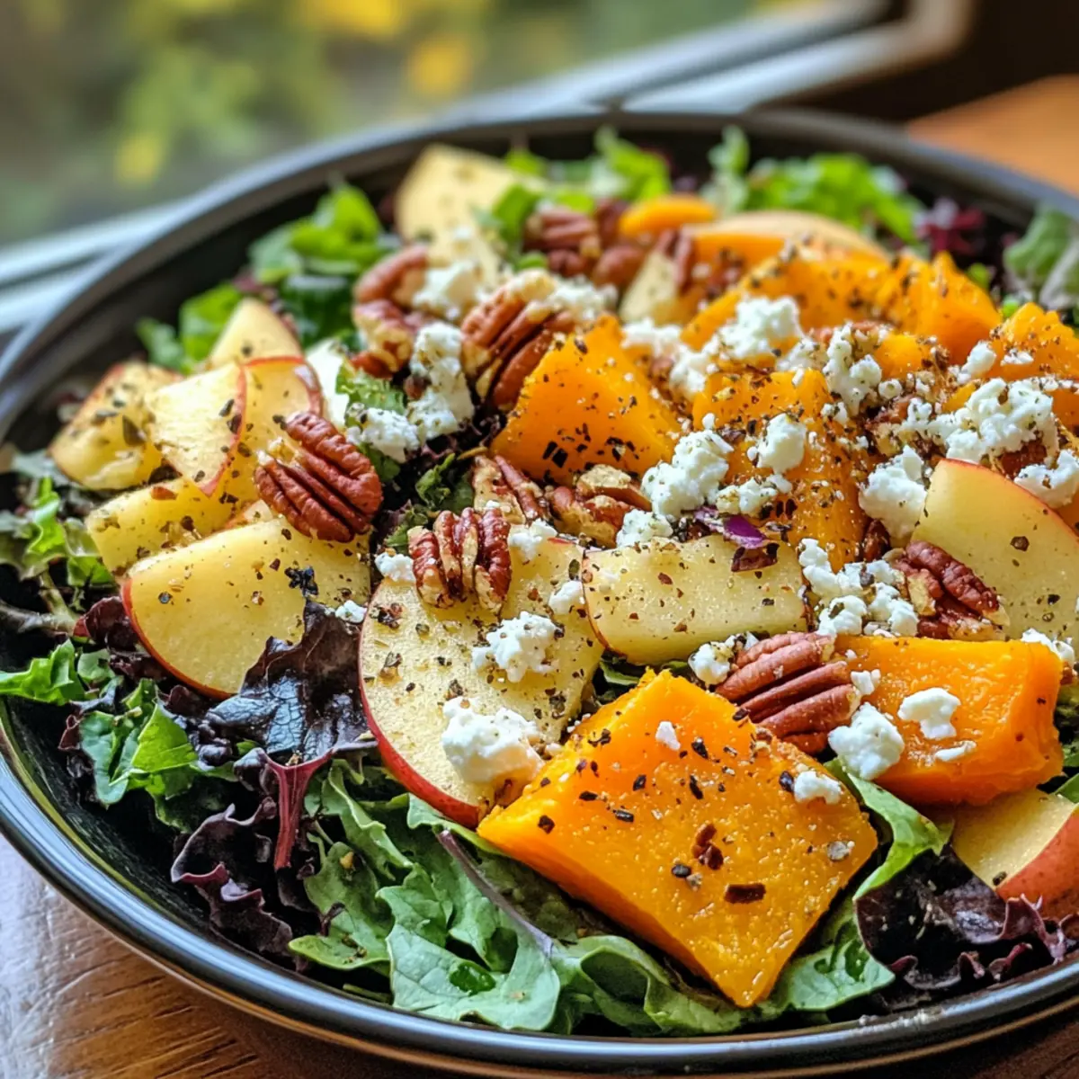 Delicious Fall Harvest Salad with Butternut Squash and Apple