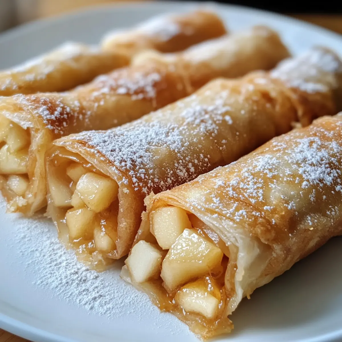 Crispy Baked Apple Pie Rice Paper Rolls for a Cozy Treat