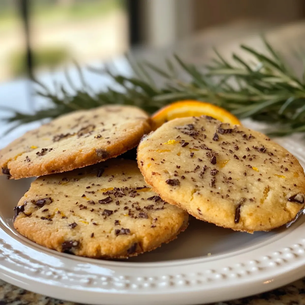 Delightful Chocolate Orange Rosemary Shortbread Cookies