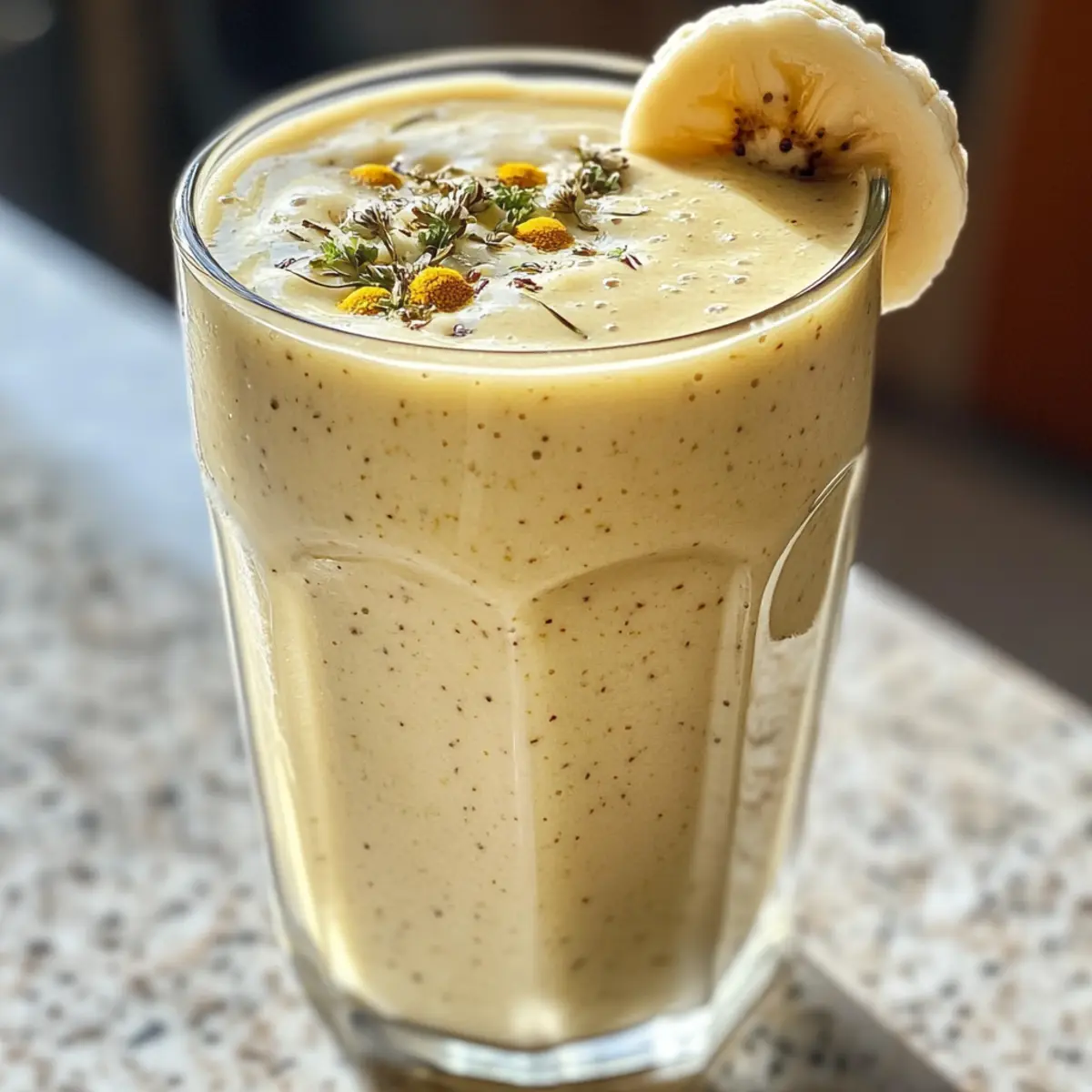Banana Chamomile Tea Smoothie for a Soothing Start