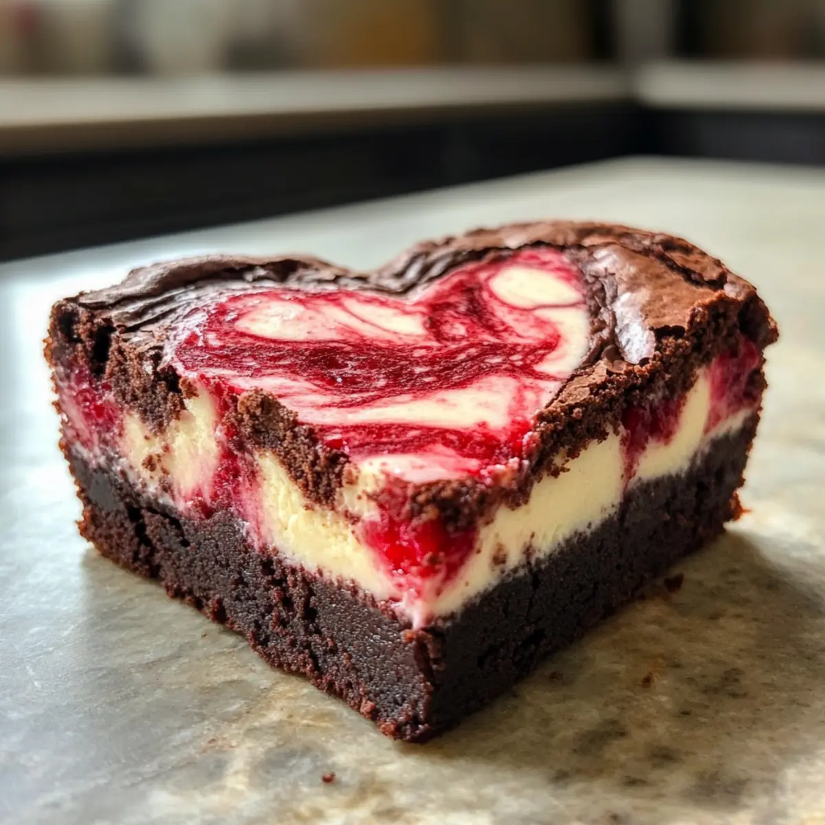 Decadent Heart Shaped Brownies with Raspberry Bliss