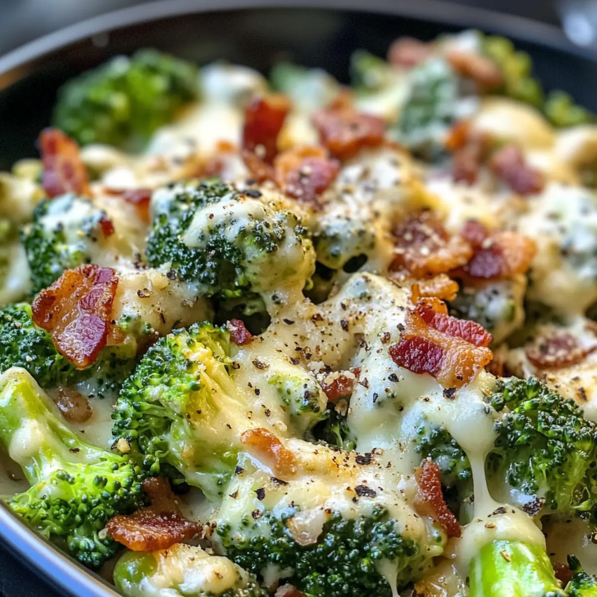 Creamy Garlic Parmesan Broccoli with Bacon – Easy Keto Delight