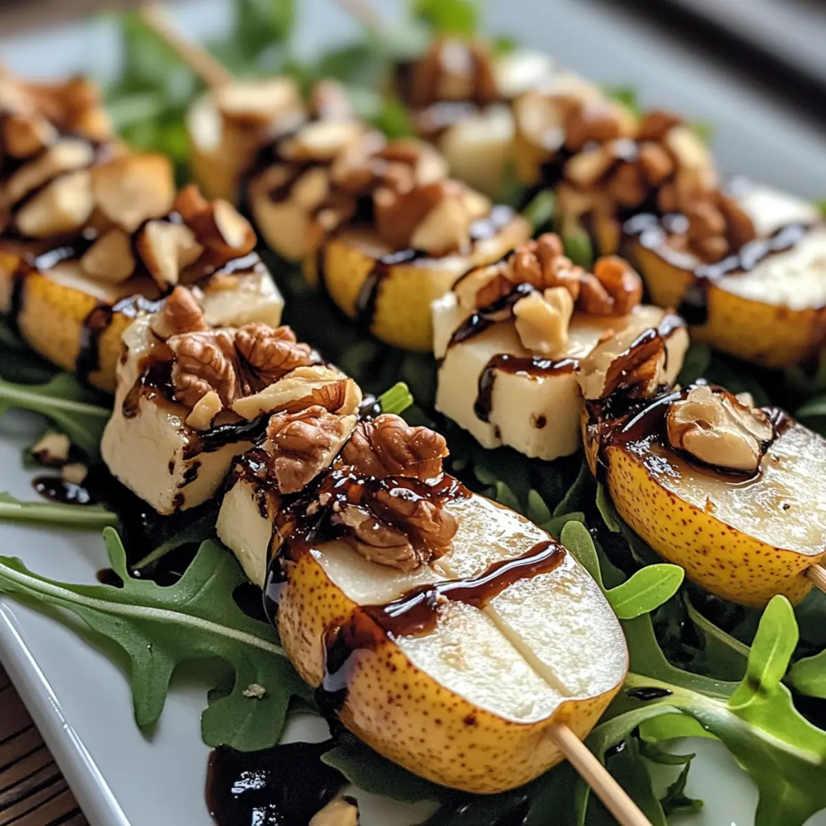 Delicious Pear & Brie Cheese Salad Skewers for Easy Entertaining