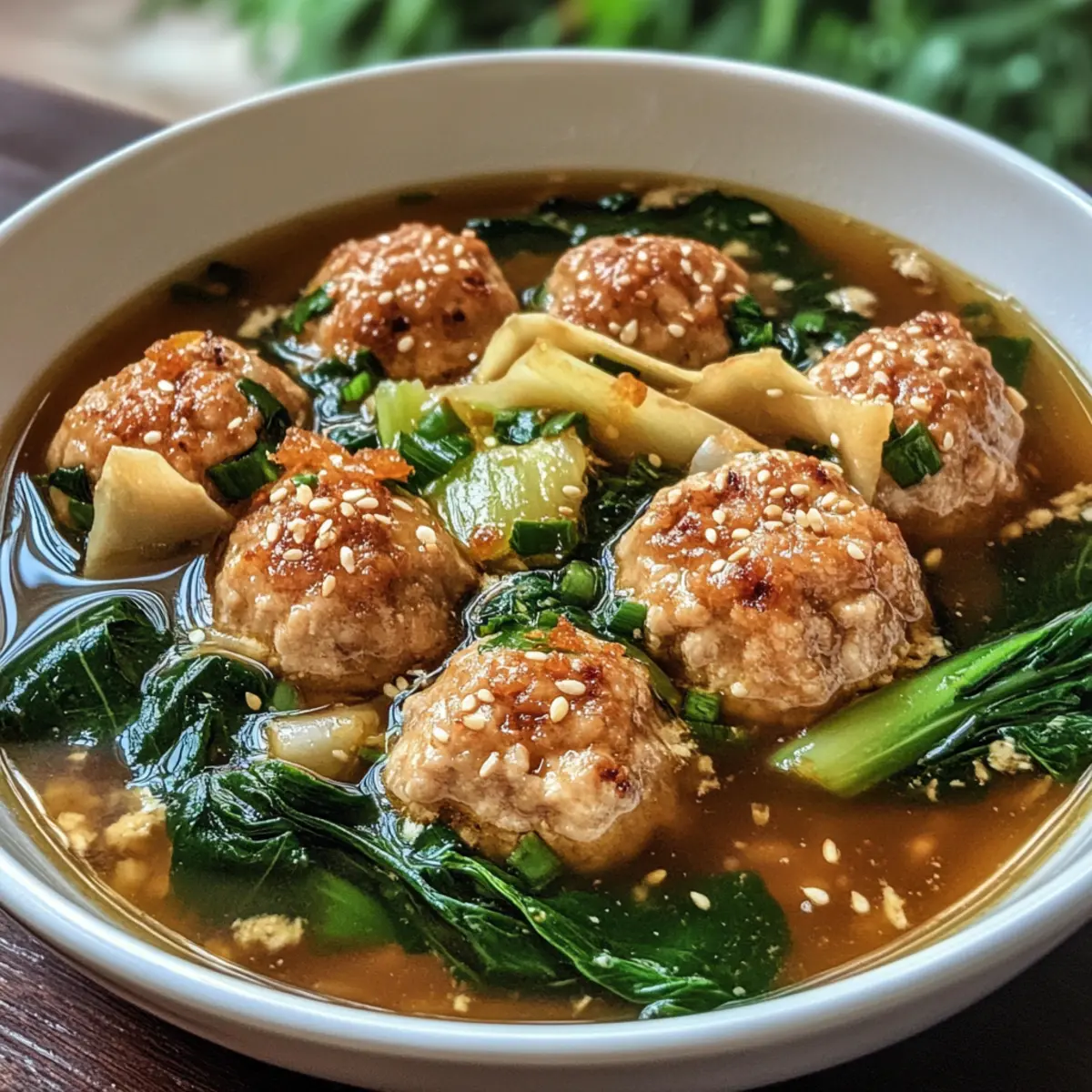 Cozy Up with Ginger Chicken Meatball Soup Magic