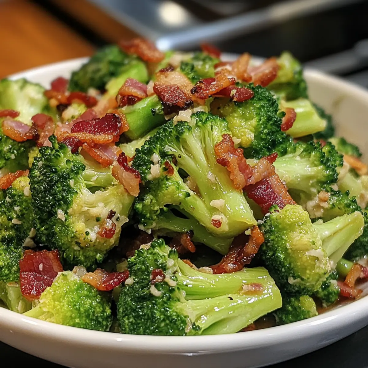 Flavor-Packed Broccoli With Garlic Sauce & Bacon Bliss