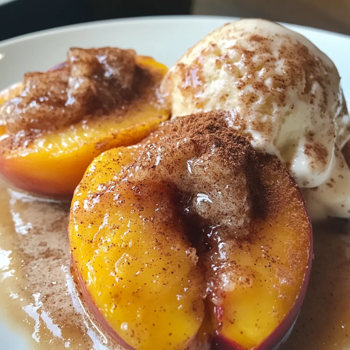 Delicious Cinnamon Sugar Baked Peaches in Just 15 Minutes