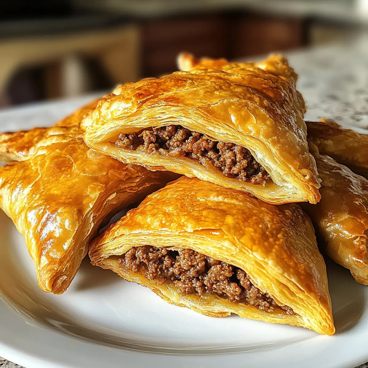 Fried Thin Dough with Ground Beef Filling: A Crispy Delight