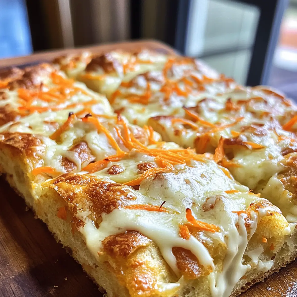 Carrot Cake Sourdough Focaccia Bread with Cream Cheese Glaze Delight