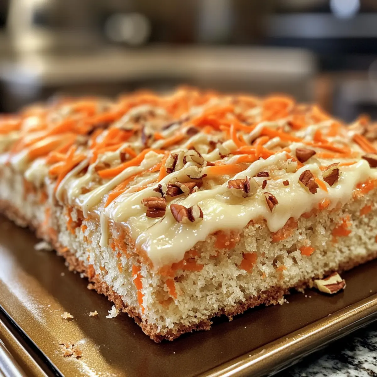 Carrot Cake Sourdough Focaccia Bread with Cream Cheese Glaze Delight