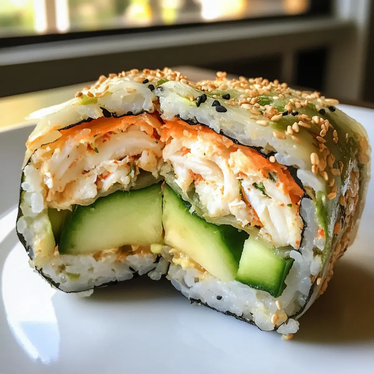 California Roll Rice Paper Sushi Sandwich for Crunchy Bliss
