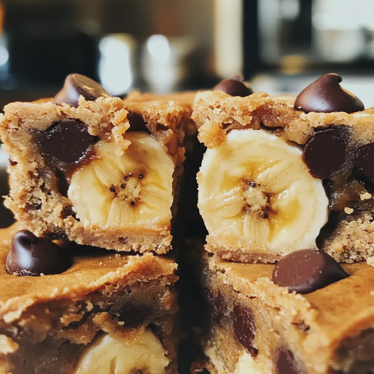 Deliciously Easy 4 Ingredient Peanut Butter Banana Bars