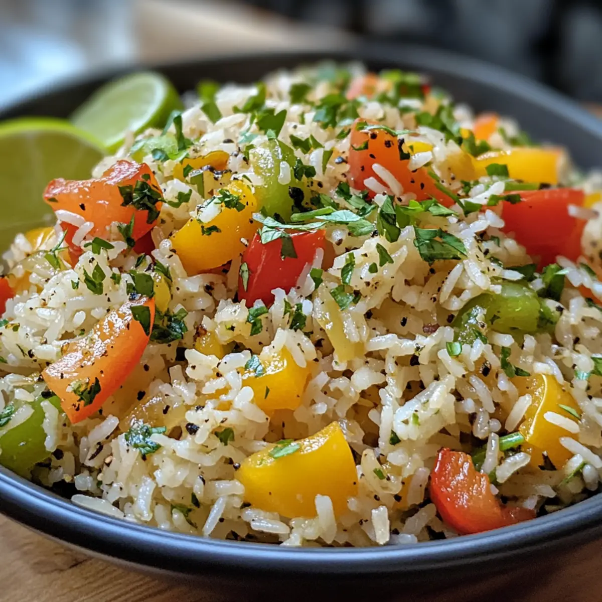 Tropical Island Coconut Pepper Rice for a Flavorful Twist