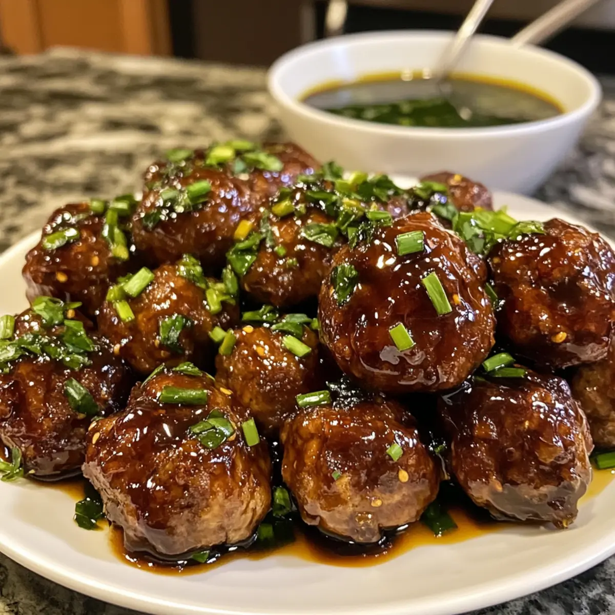 Sticky Hoisin Meatballs with Scallion Sauce for Flavor Lovers