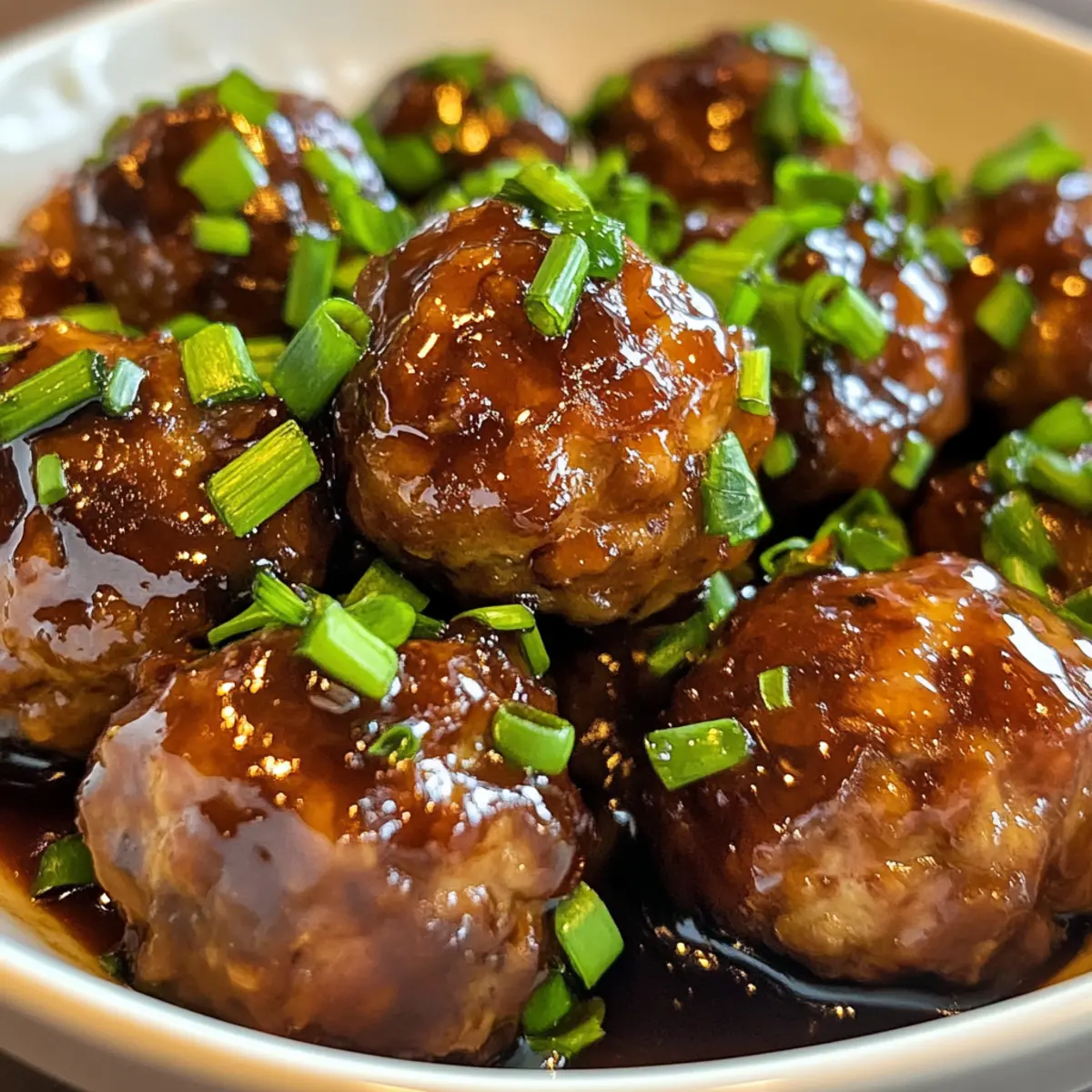 Sticky Hoisin Meatballs with Scallion Sauce You'll Crave