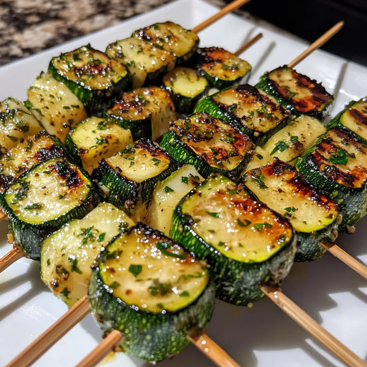 Garlic Butter Zucchini Skewers Perfect for Summer Grilling Fun