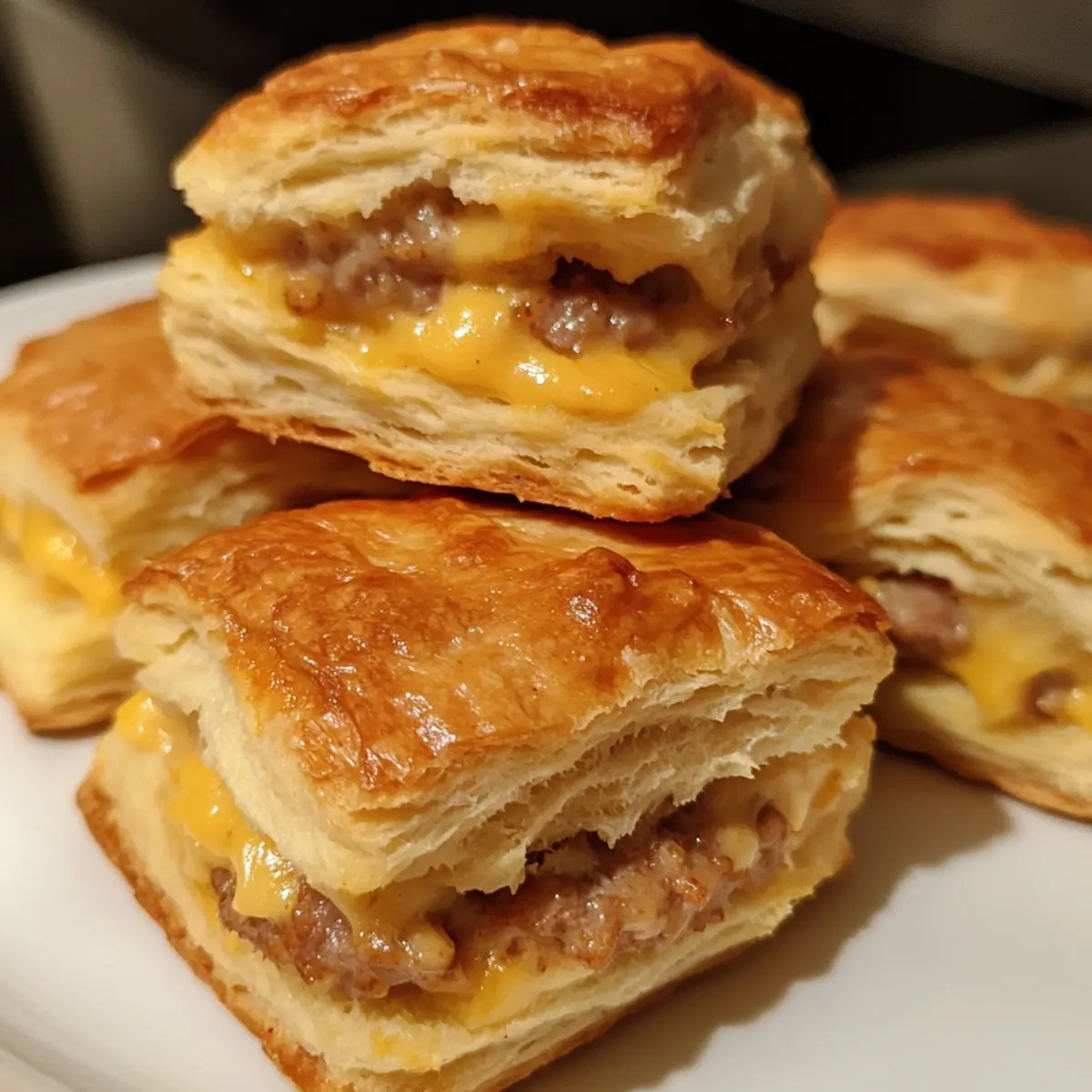 Sausage Cheese Butter Swim Biscuits for Ultimate Comfort Food