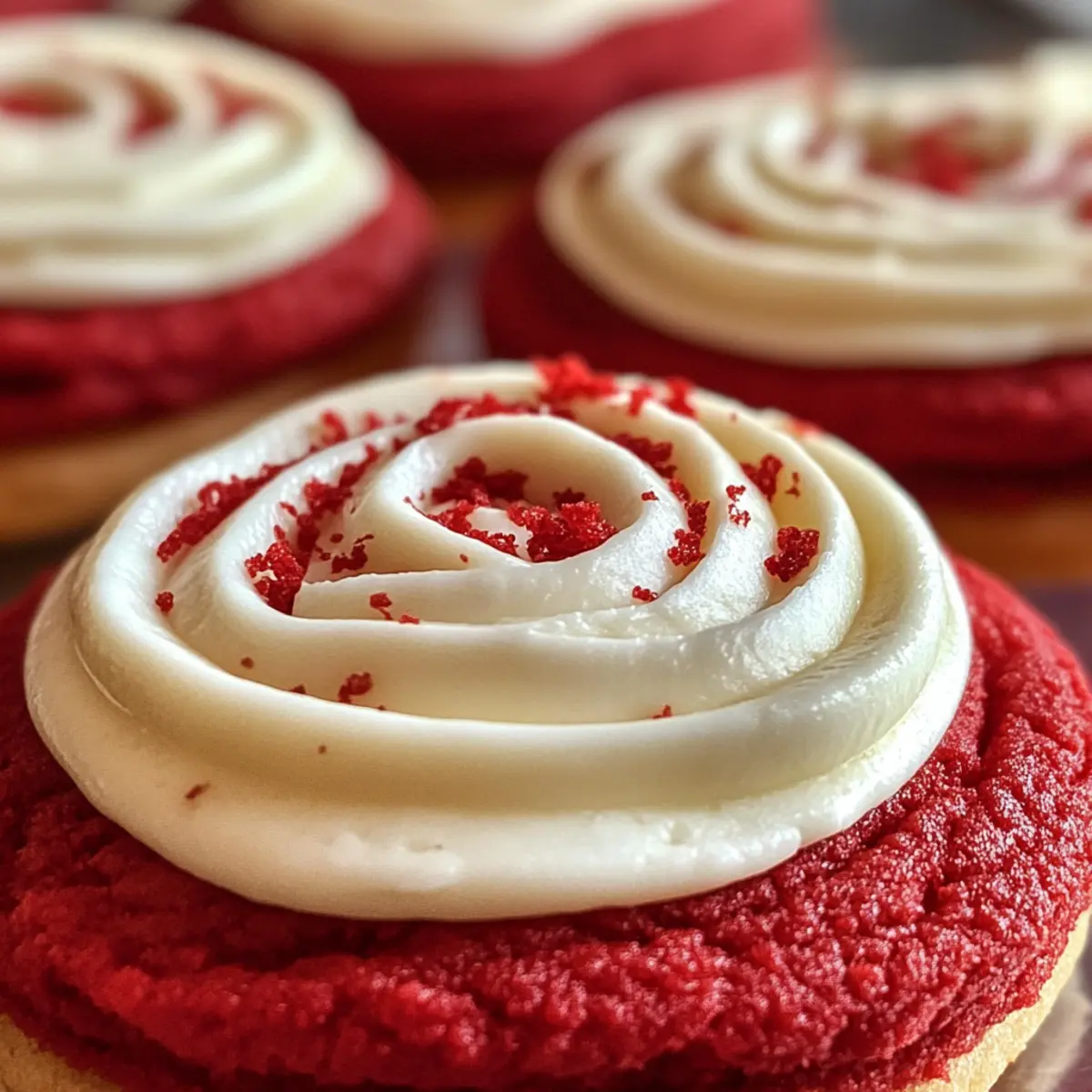 Soft Red Velvet Cookies with Cream Cheese Frosting Bliss