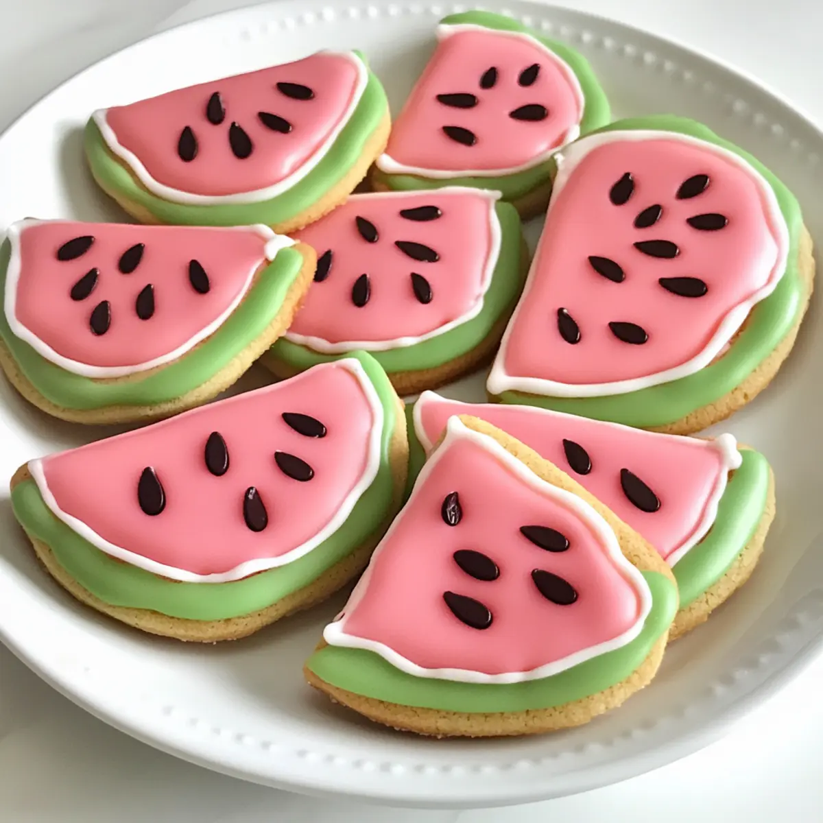 Cute Watermelon Slice Sugar Cookies that Steal the Show