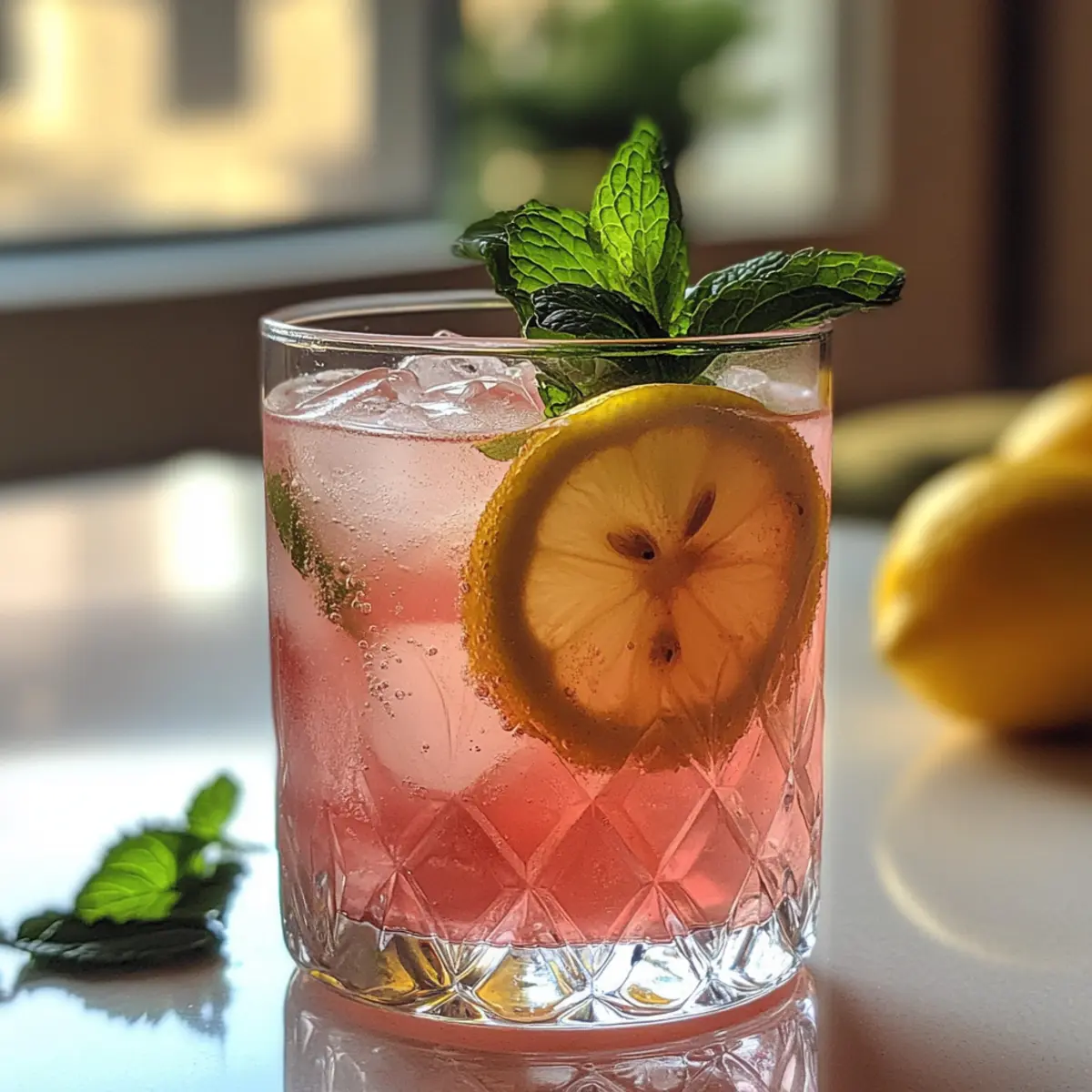 Refreshing Honey Lemon Pink Soda for a Chill Summer Vibe