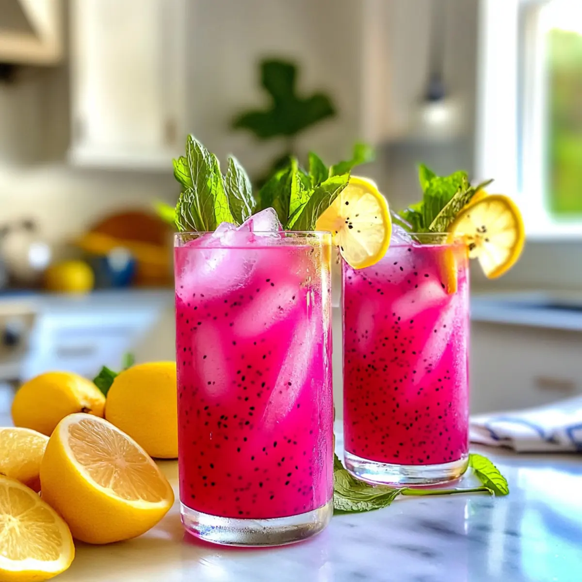 Cool and Refreshing Dragon Fruit Lemonade for Hot Days