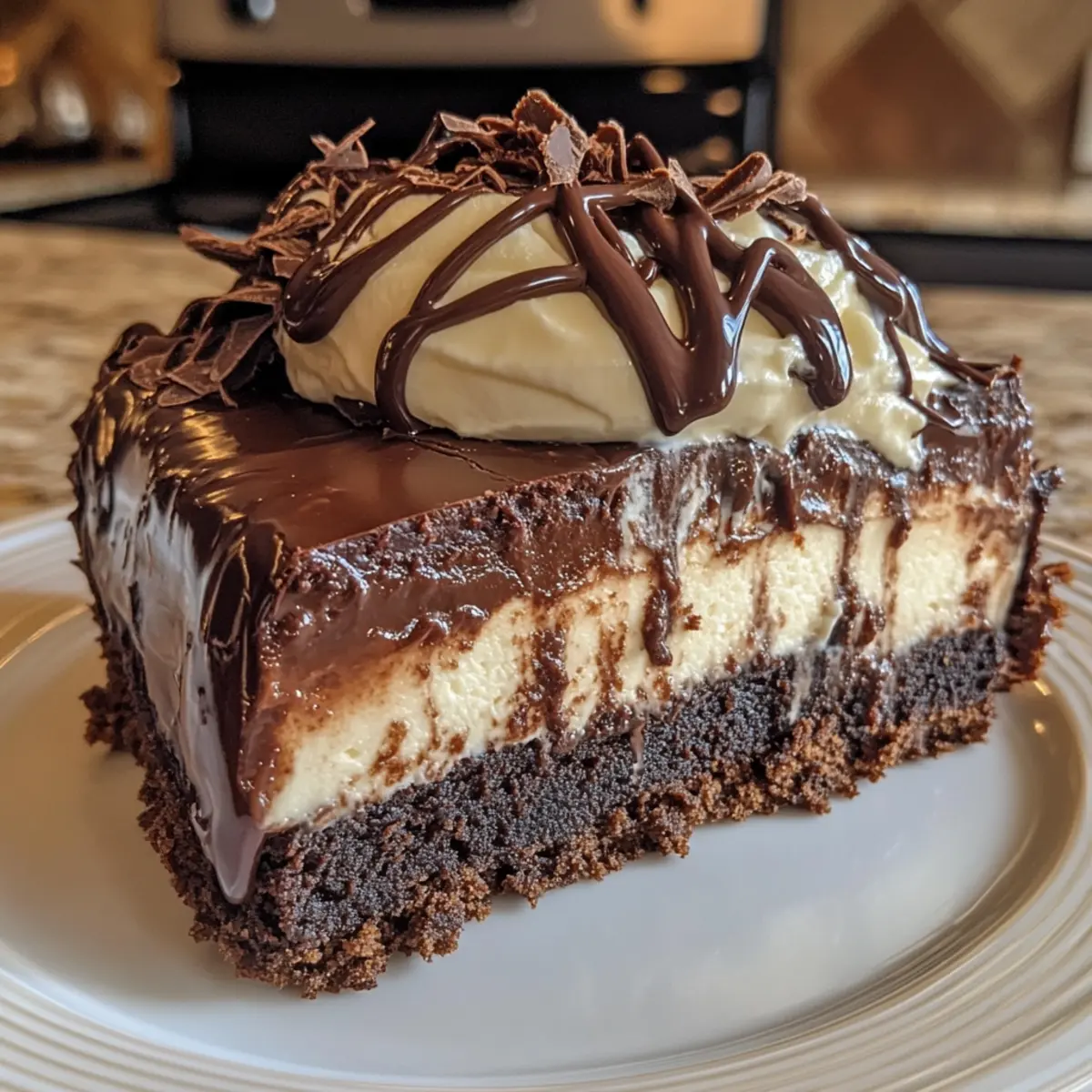 Decadent Hot Fudge Sundae Brownie Cheesecake Bliss