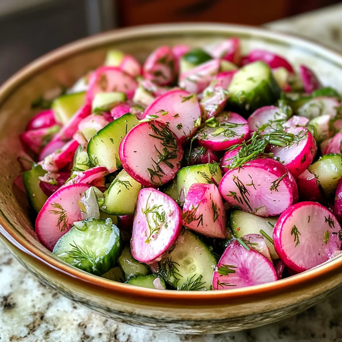 Dewy Dill Delight Radish and Cucumber Salad for Spring Freshness