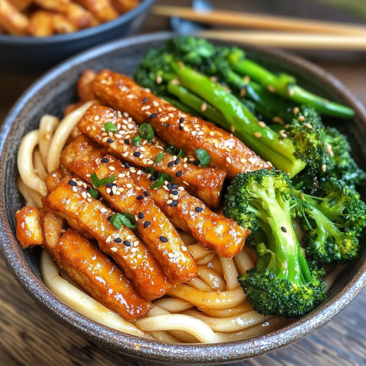 Vegan Sesame Yaki Udon Noodles for Quick Comfort Food Bliss