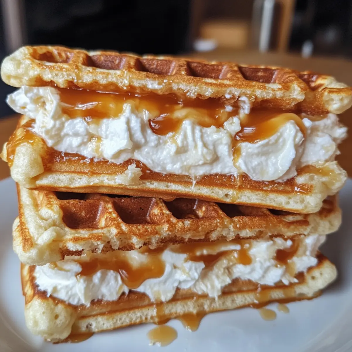 Irresistible Caramel Cream Waffle Sandwiches You’ll Love