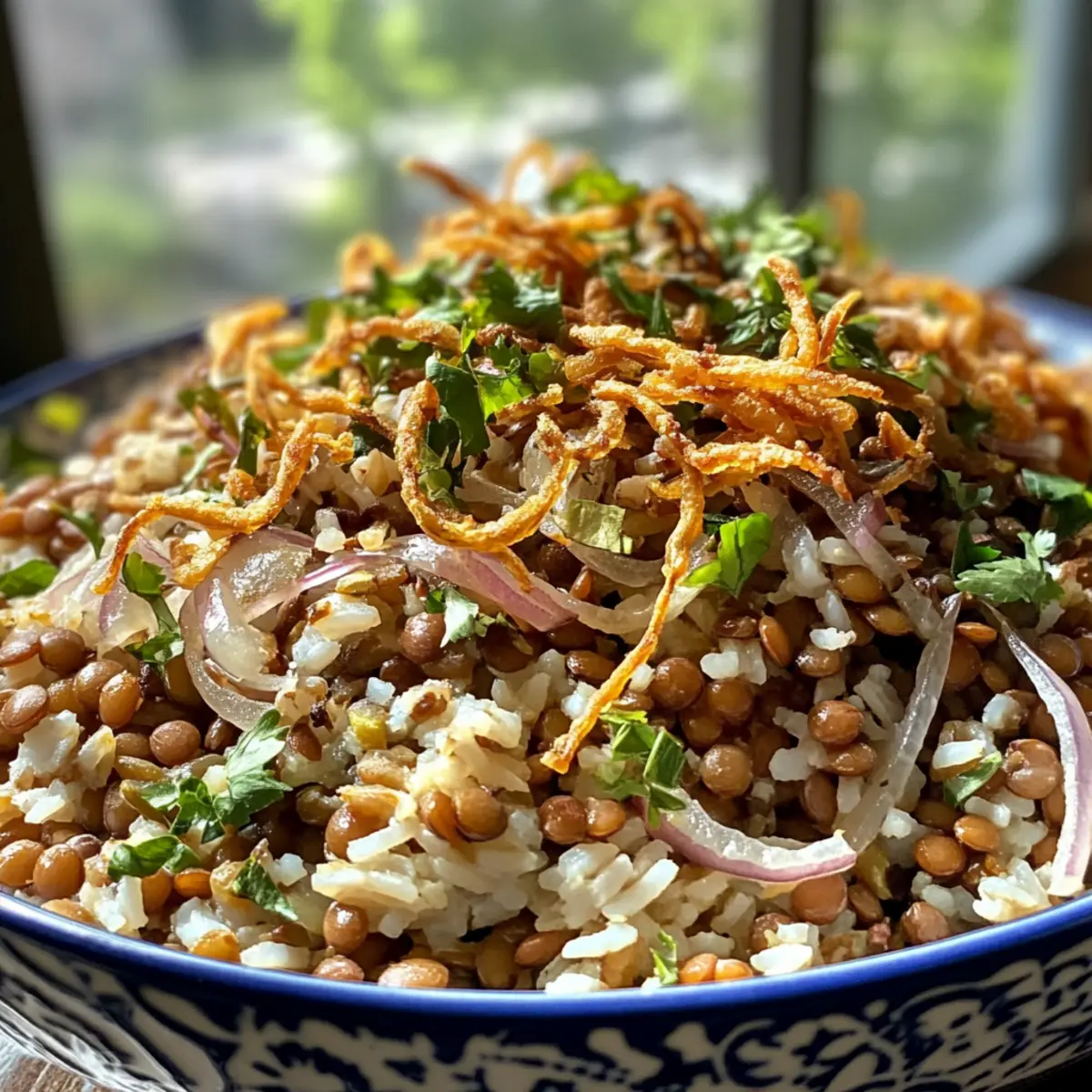Mouthwatering Mujadara Lentils and Rice Vegan Bliss
