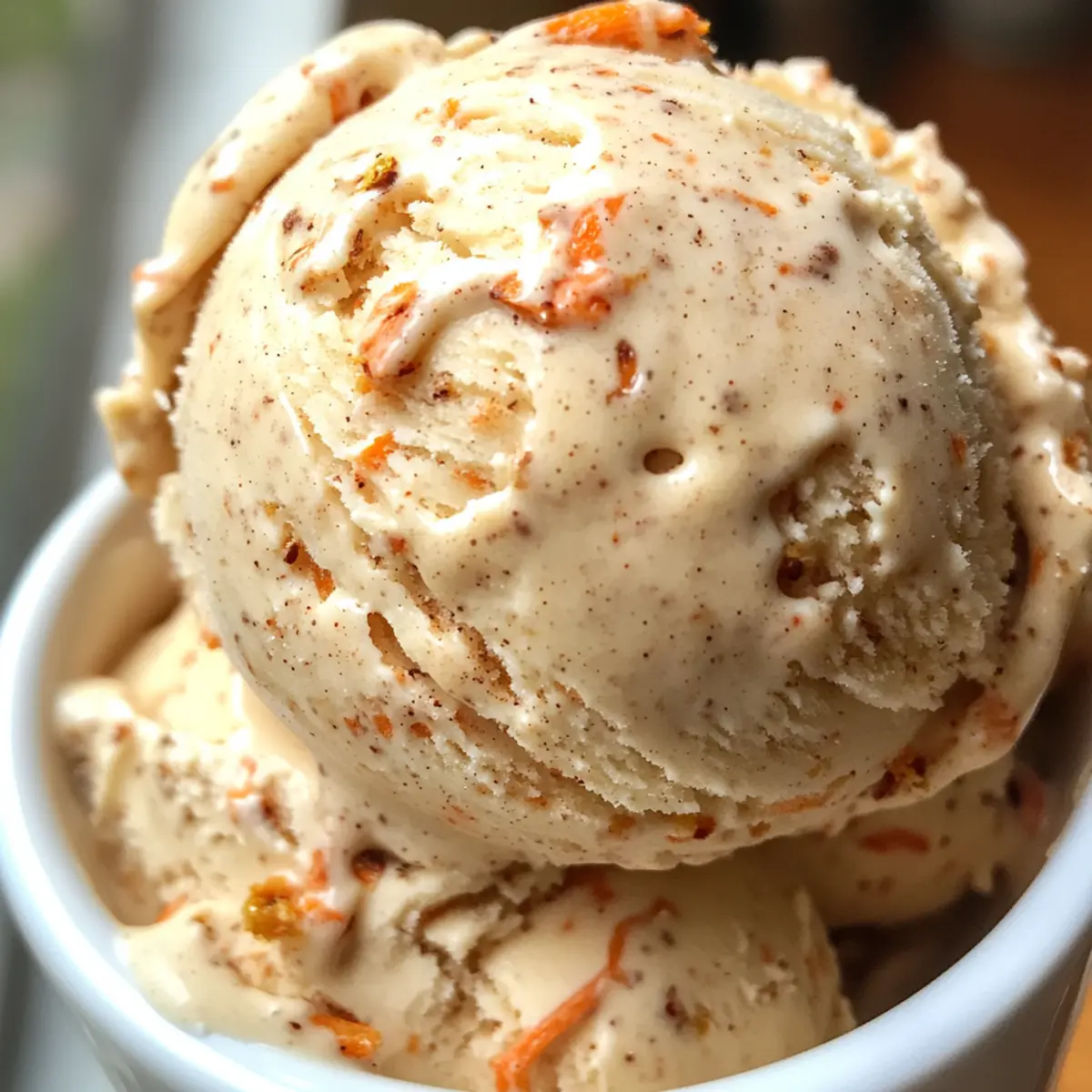 Creamy Carrot Cake Ice Cream with Warm Spices for Cozy Nights