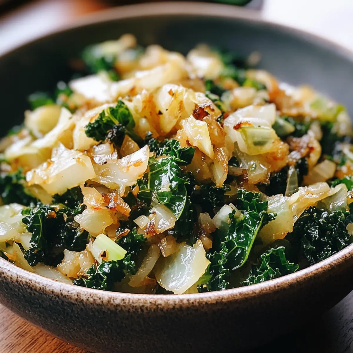 Garlic Sautéed Cabbage Kale Skillet for Healthy Comfort Food