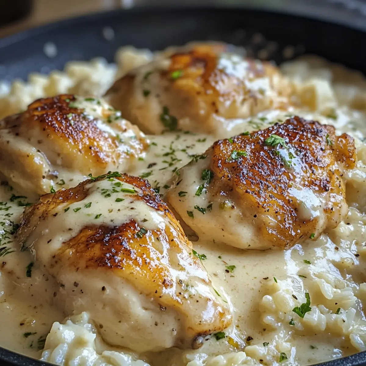 Creamy Smothered Chicken and Rice for Cozy Family Dinners