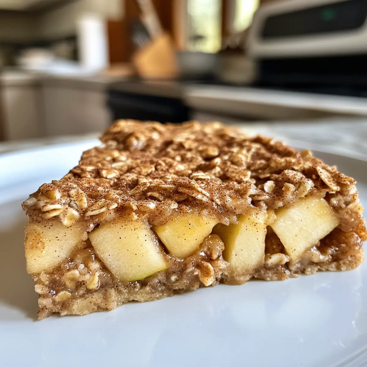 Deliciously Healthy Apple Cinnamon Baked Oatmeal Squares