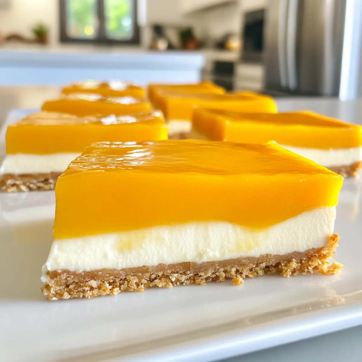 Creamy Vegan Mango Cheesecake Bars for a Tropical Delight