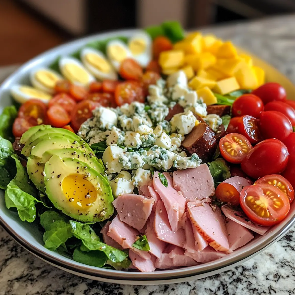 Fresh Ham Cobb Salad That Will Brighten Your Lunch Game