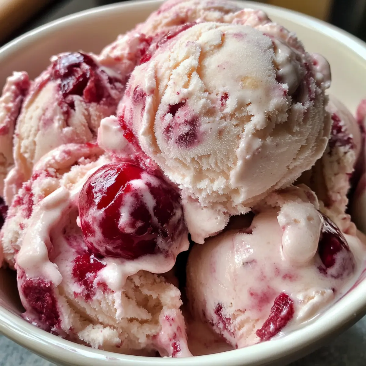 No Churn Cherry Cheesecake Ice Cream That Melts Hearts