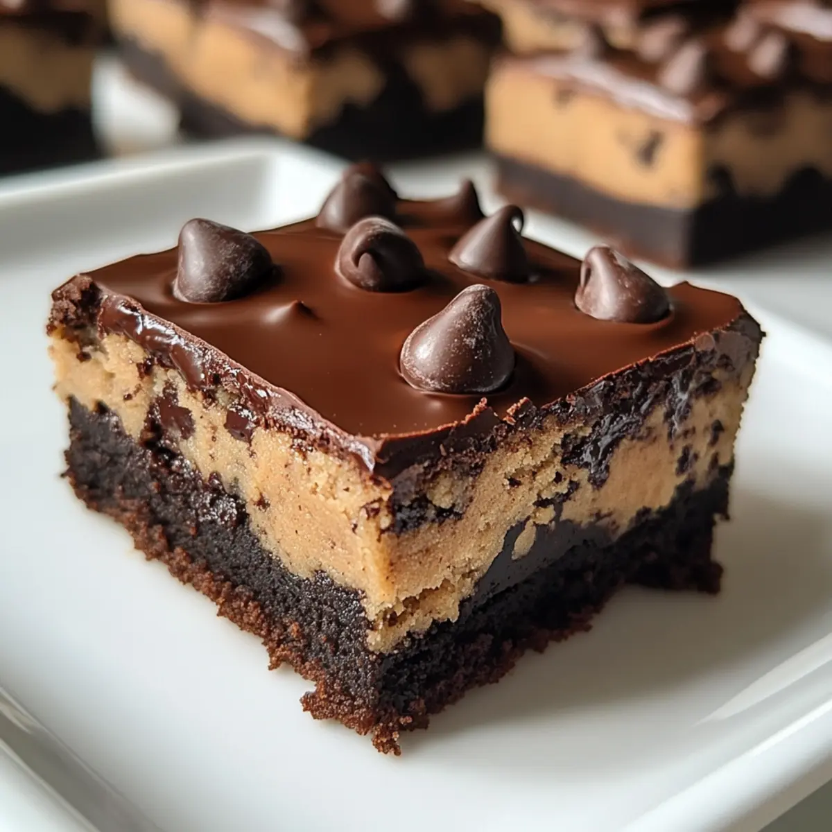 Decadent Simple Chocolate Chip Cookie Dough Brownie Bites