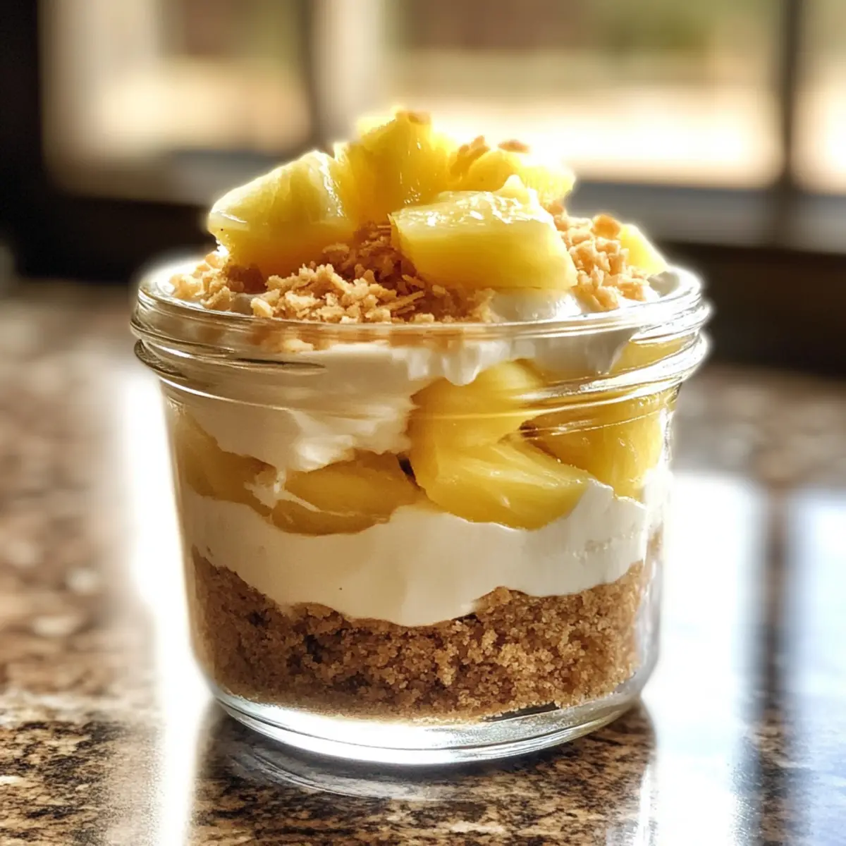 No Bake Pineapple Cheesecake Parfaits for a Tropical Escape