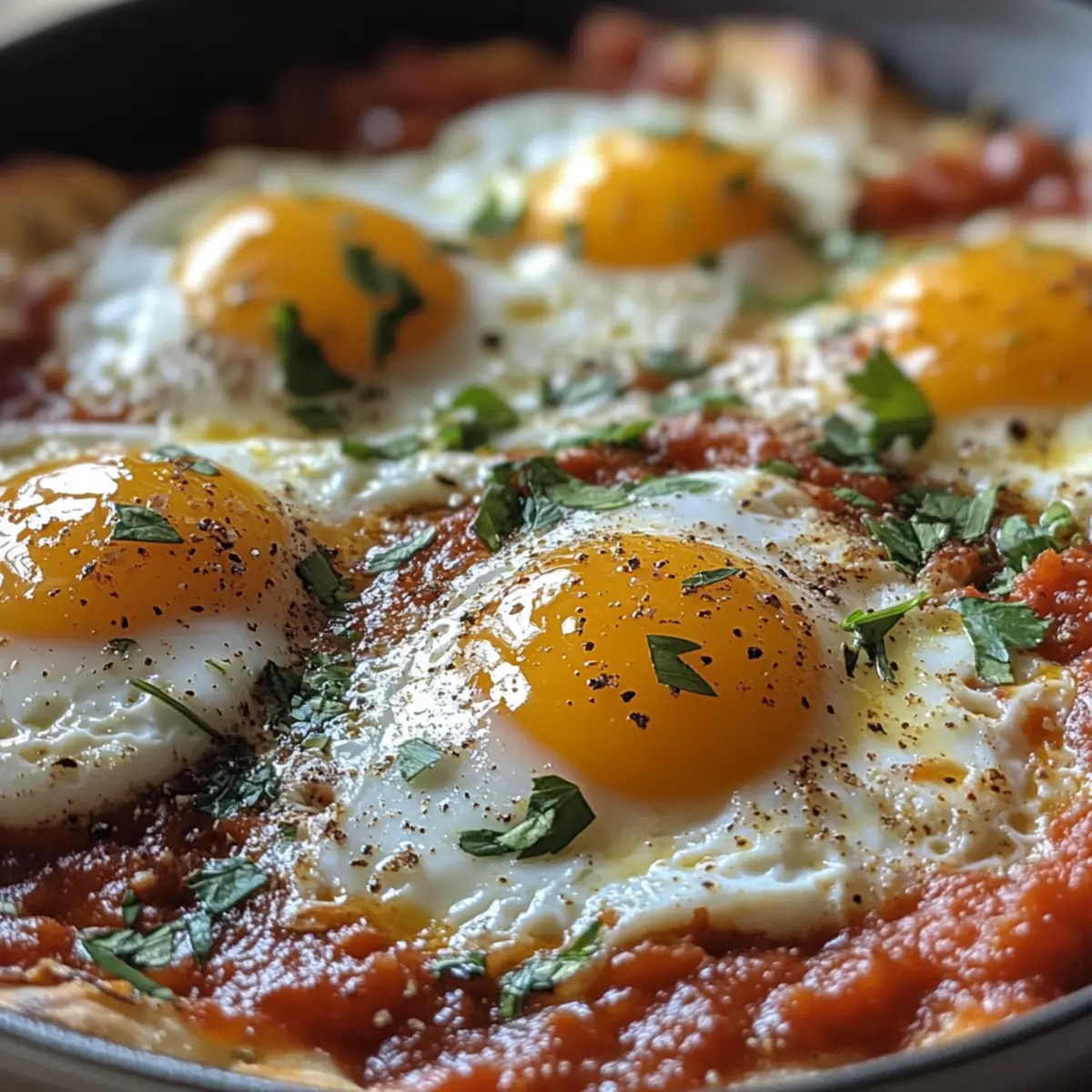 Cozy Mediterranean Baked Eggs with Spiced Tomato Sauce Bliss